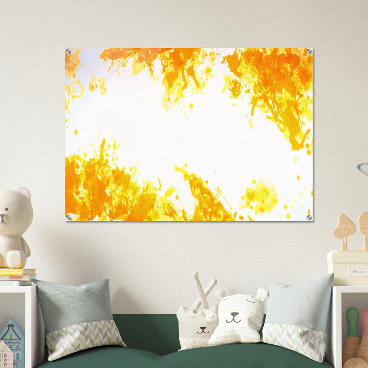 Spleen  Yellow  - Sam Francis Acrylic Print - 70x100 cm / 28x40″ inches | Sam Francis Wall Art | Sam Francis Prints