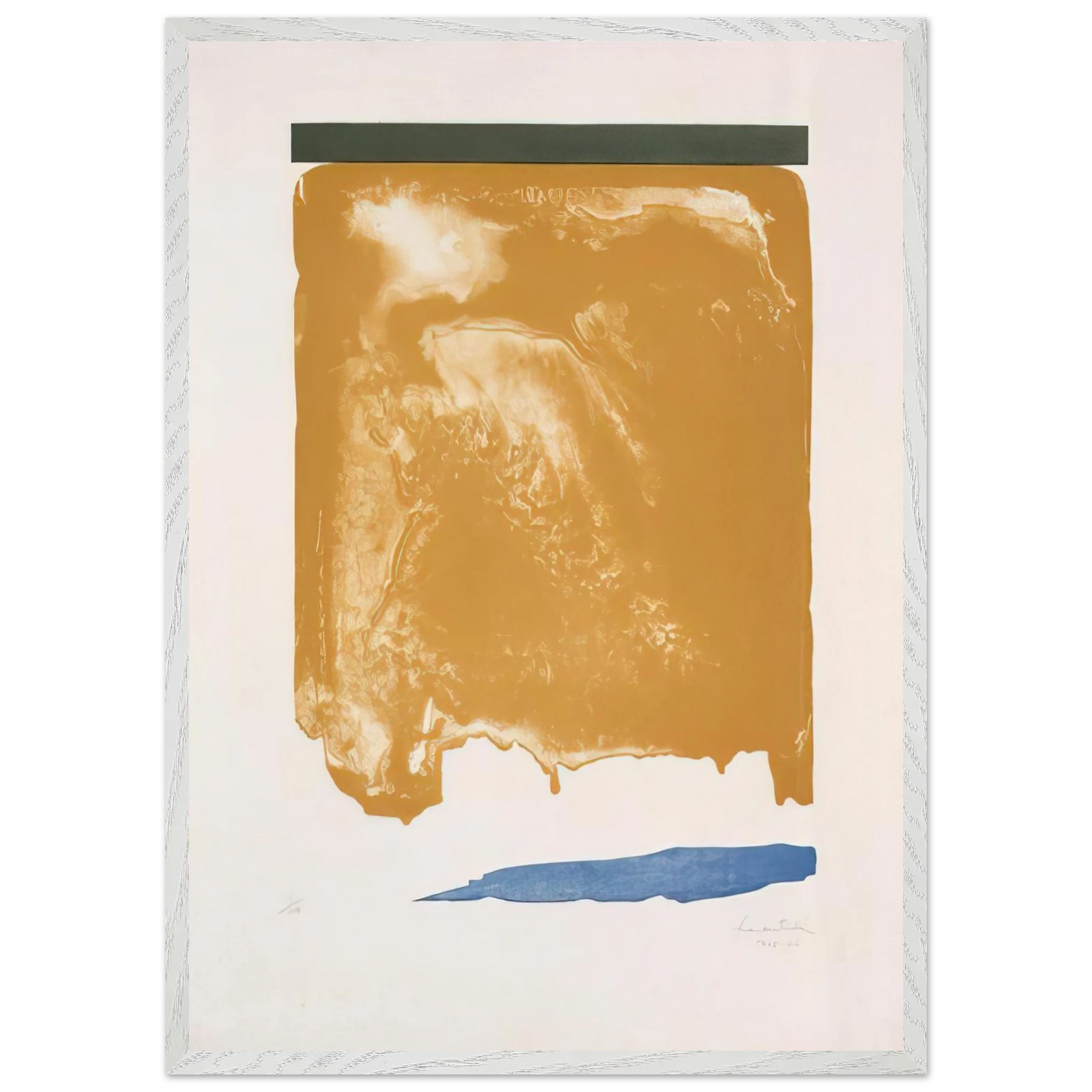 Helen Frankenthaler - Persian Garden - 1966 Wall art - 40x50 cm / 16x20 inches - Premium Wooden Framed Poster With Fine Art Paper-canvas - White frame