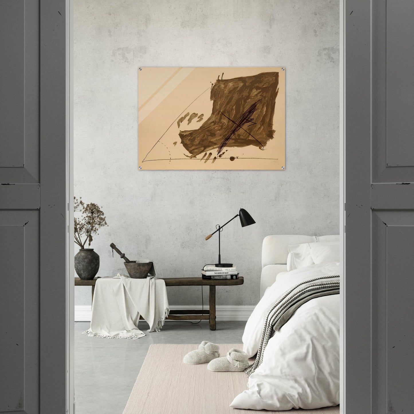 ANGLE ET TACHES 1968 - Antoni Tapies Acrylic Print - 70x100 cm / 28x40″ inches | Antoni Tapies Wall Art | Antoni Tapies Prints