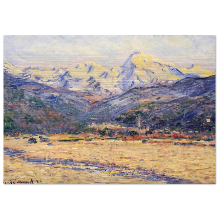 The Valley of the Nervia - claude monet Brushed Aluminum Print - 70x100 cm / 28x40 inches | claude monet Aluminum Print | claude monet Prints