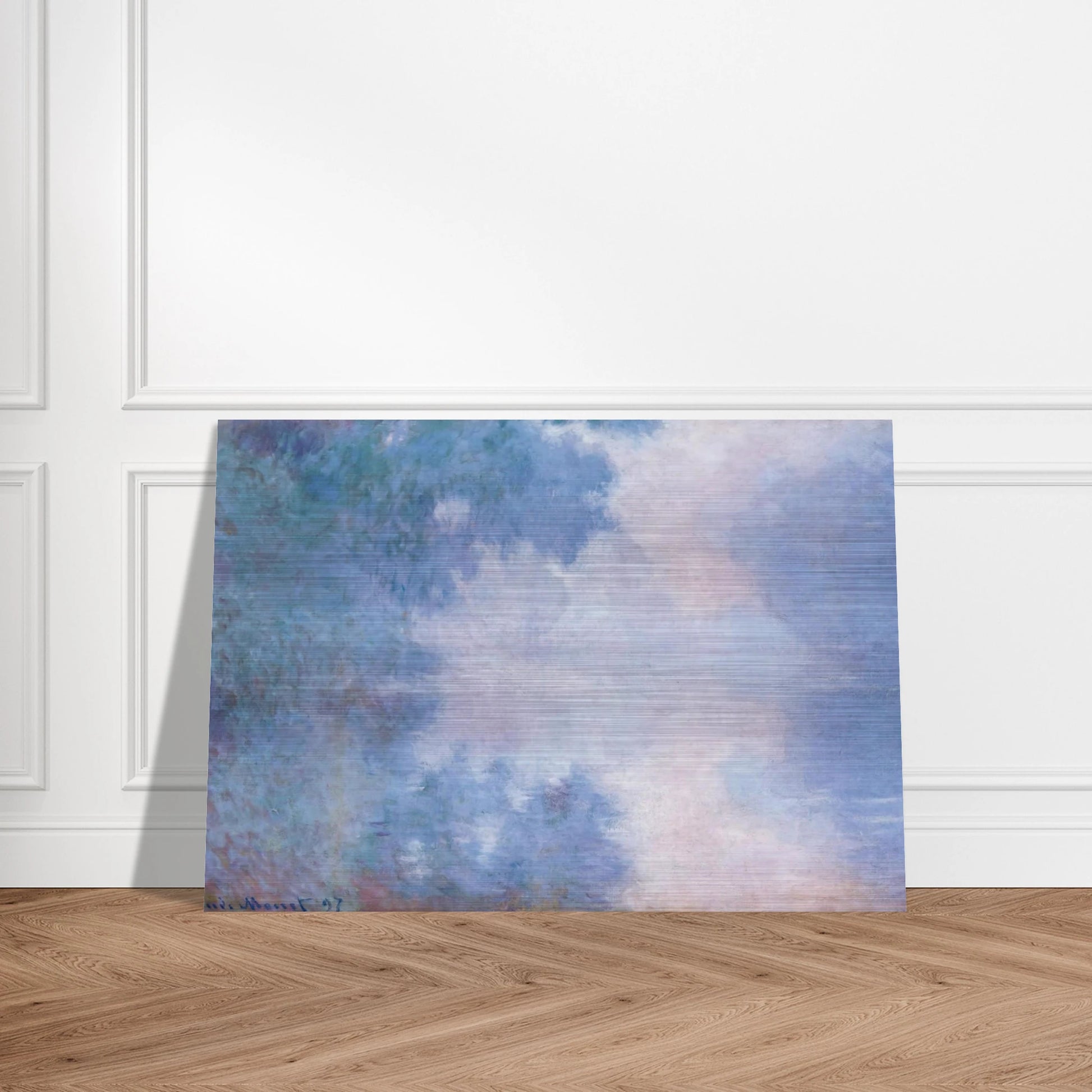 Morning on the Seine, Mist - claude monet Brushed Aluminum Print - 70x100 cm / 28x40 inches | claude monet Aluminum Print | claude monet Prints