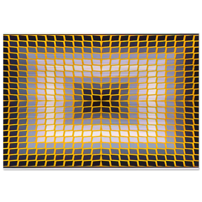 Quasar Dia - 1965 - Victor Vasarely Brushed Aluminum Print - 70x100 cm / 28x40 inches | Victor Vasarely Aluminum Print | Victor Vasarely Prints