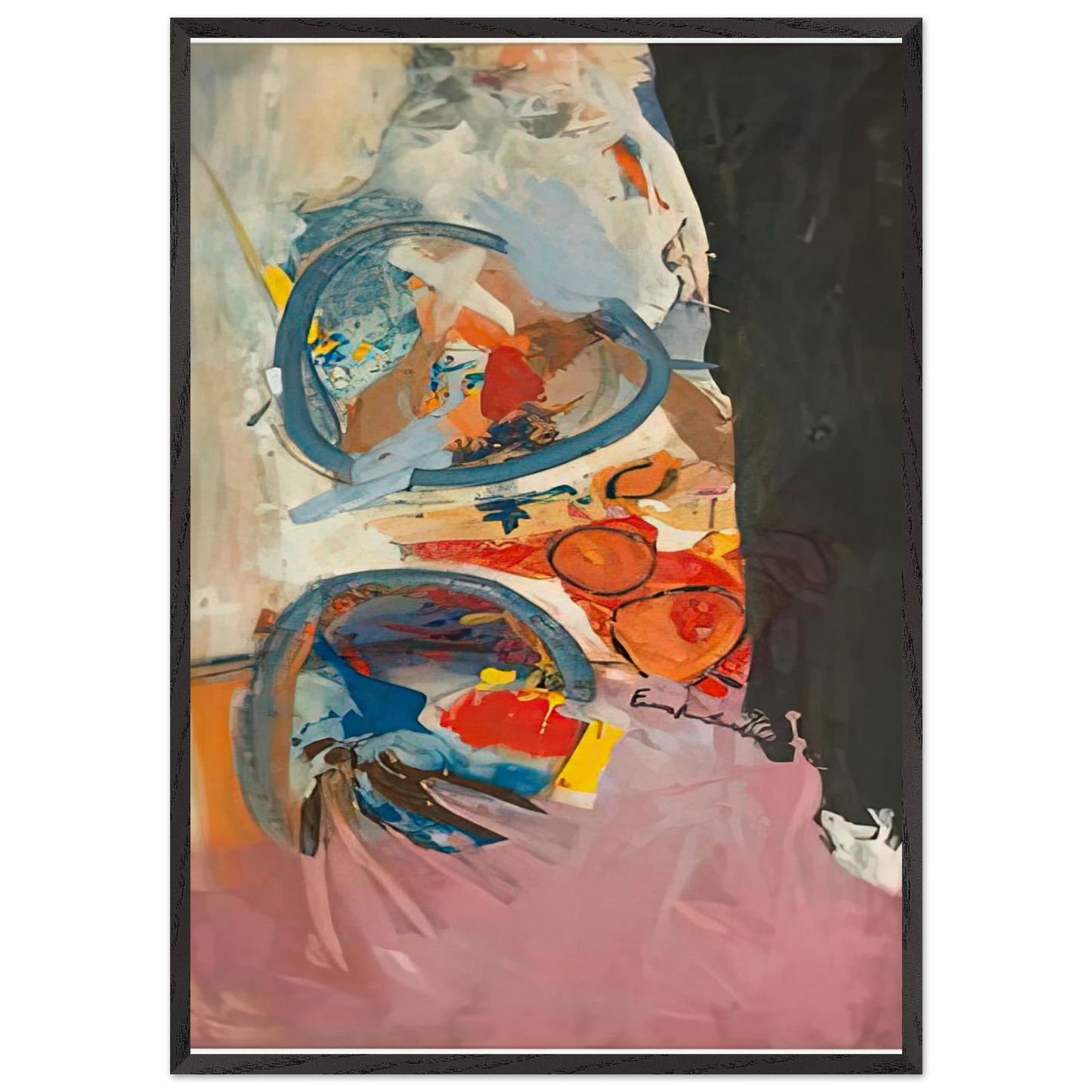 Take Off 1956- - Helen Frankenthaler 70x100 cm / 28x40 inches Framed Art Print – Black Wooden Frame