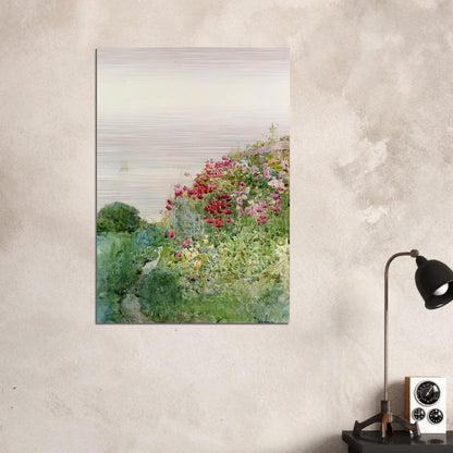 Field of Poppies, Isles of Shaos, Appledore - Childe Hassam Brushed Aluminum Print - 70x100 cm / 28x40 inches | Childe Hassam Aluminum Print | Childe Hassam Prints