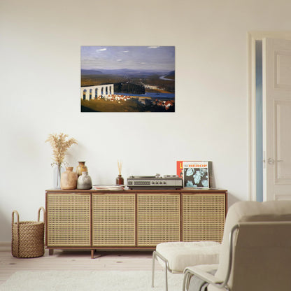 Valley of the Seine - Edward Hopper Brushed Aluminum Print - 70x100 cm / 28x40 inches | Edward Hopper Aluminum Print | Edward Hopper Prints