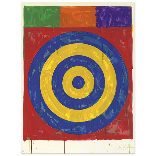Jasper Johns - TARGET ULAE 147 1974  75x100 cm / 30x40inches Fine Art Poster
