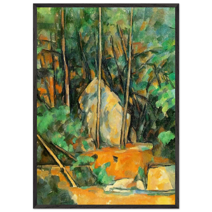 In the Park of Chateau Noir - Paul Cezanne 70x100 cm / 28x40 inches Framed Art Print – Black Wooden Frame