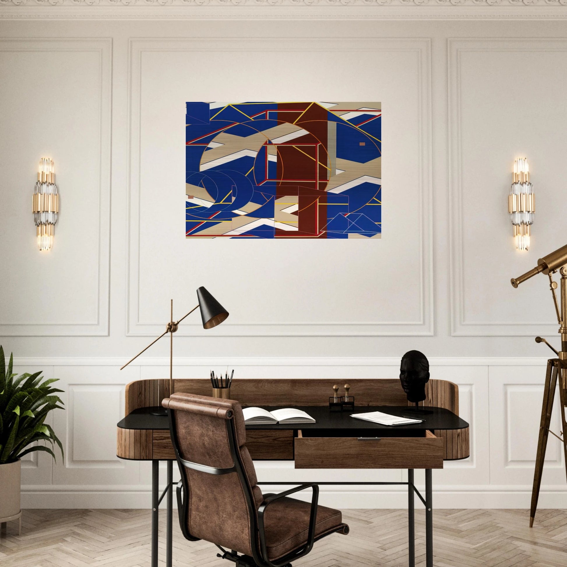 C-B-1 - Al Held Brushed Aluminum Print - 70x100 cm / 28x40 inches | Al Held Aluminum Print | Al Held Prints