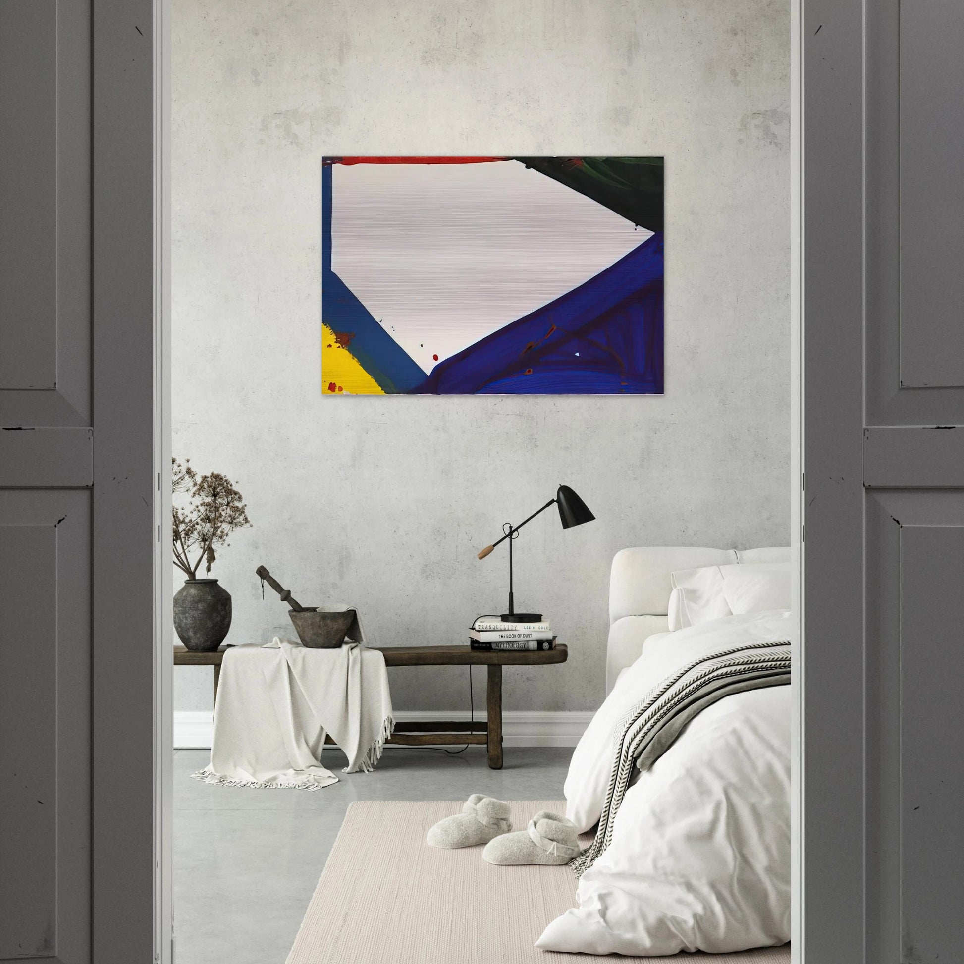 Untitled  Edge  - Sam Francis Brushed Aluminum Print - 70x100 cm / 28x40 inches | Sam Francis Aluminum Print | Sam Francis Prints