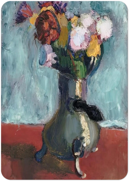 BOUQUET OF FLOWERS IN CHOCOLATE 1902 By Henri Matisse Pack of 10 Post Cards | Henri Matisse Post Cards | A6 (10.5 x 14.8 cm) - 4.1 x 5.8 inches