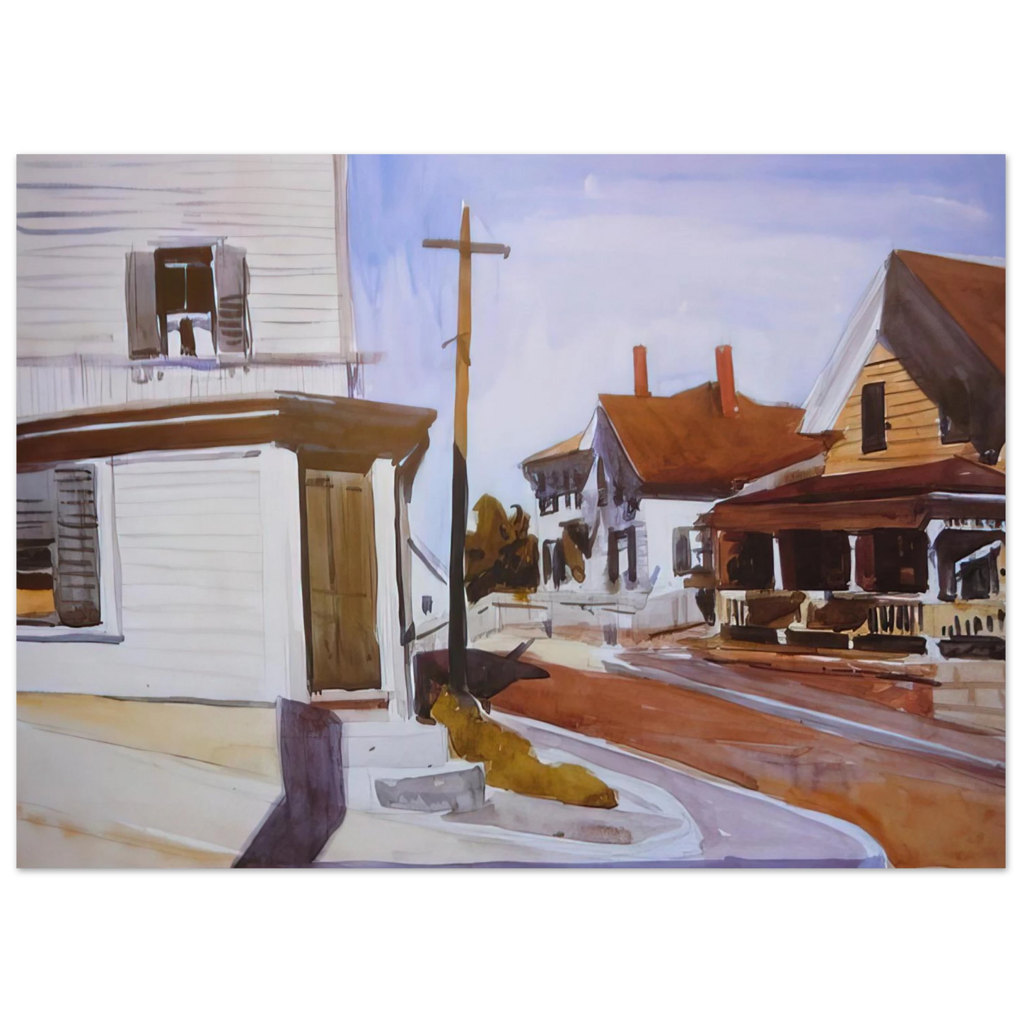Edward Hopper - Street Corner Fine Art Poster