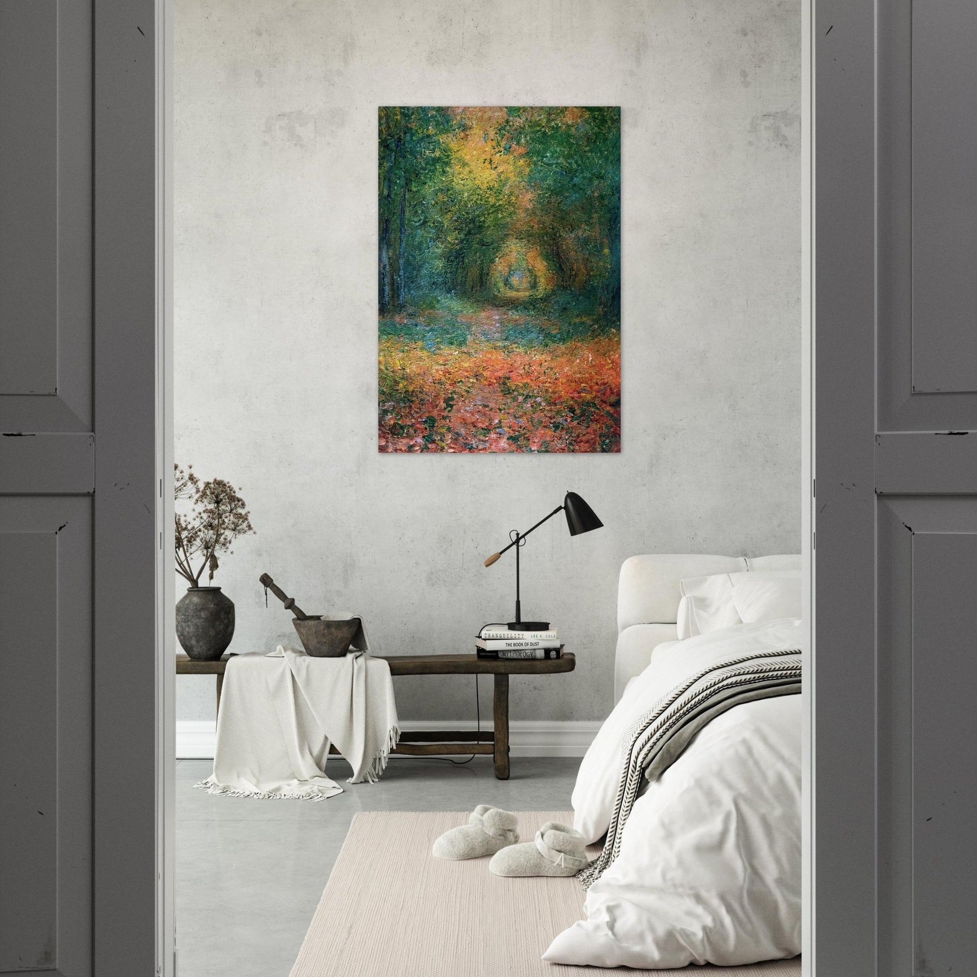 The Undergrowth in the Forest of Saint-Germain - claude monet Brushed Aluminum Print - 70x100 cm / 28x40 inches | claude monet Aluminum Print | claude monet Prints