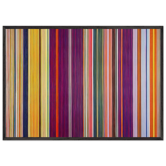 Dr Peppercorn - 1967 - Gene Davis 70x100 cm / 28x40 inches Framed Art Print – Black Wooden Frame