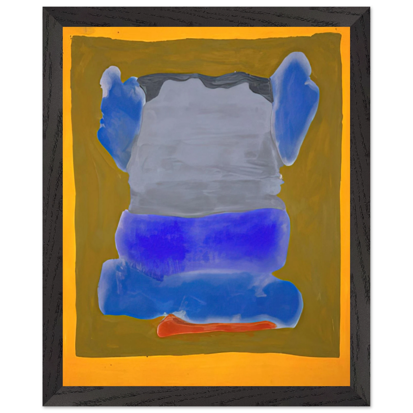 Helen Frankenthaler - Buddha s Court - 1964 Wall art - 13x18 cm / 5x7 inches - Premium Wooden Framed Poster With Fine Art Paper-canvas - White frame