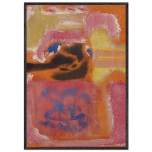 No 9 - 1947 - Mark Rothko 70x100 cm / 28x40 inches Framed Art Print – Black Wooden Frame