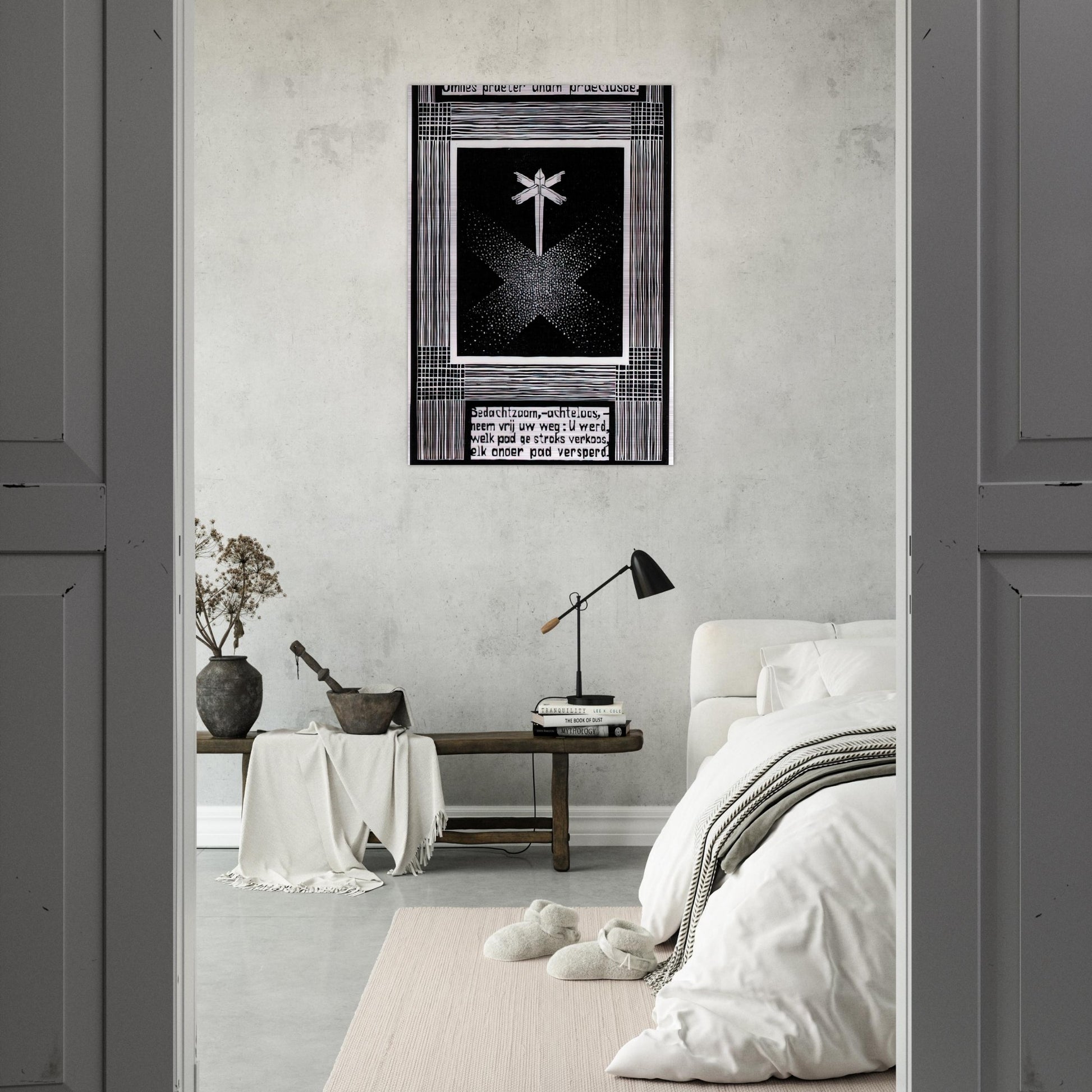 EMBLEMATA SIGNPOST - MC Escher Brushed Aluminum Print - 70x100 cm / 28x40 inches | MC Escher Aluminum Print | MC Escher Prints