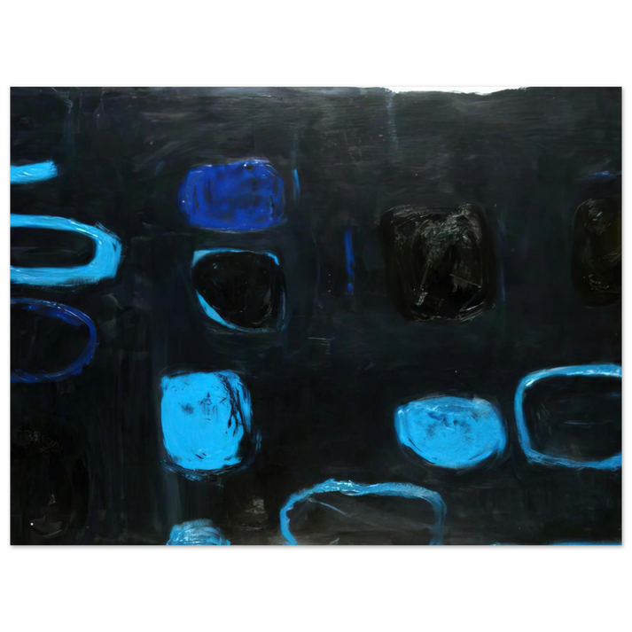 William Scott - Composition with Blue and Black - 1959  75x100 cm / 30x40inches Fine Art Poster