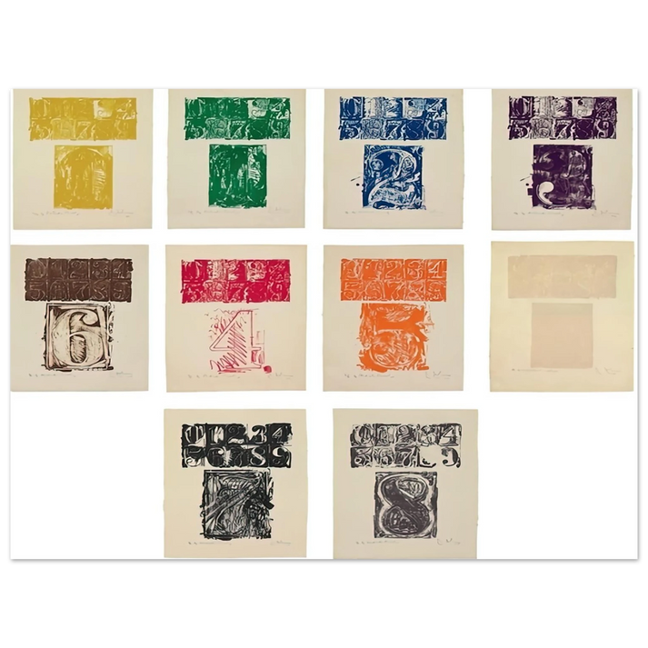 Jasper Johns - 0 9 ULAE 19 1963  75x100 cm / 30x40inches Fine Art Poster
