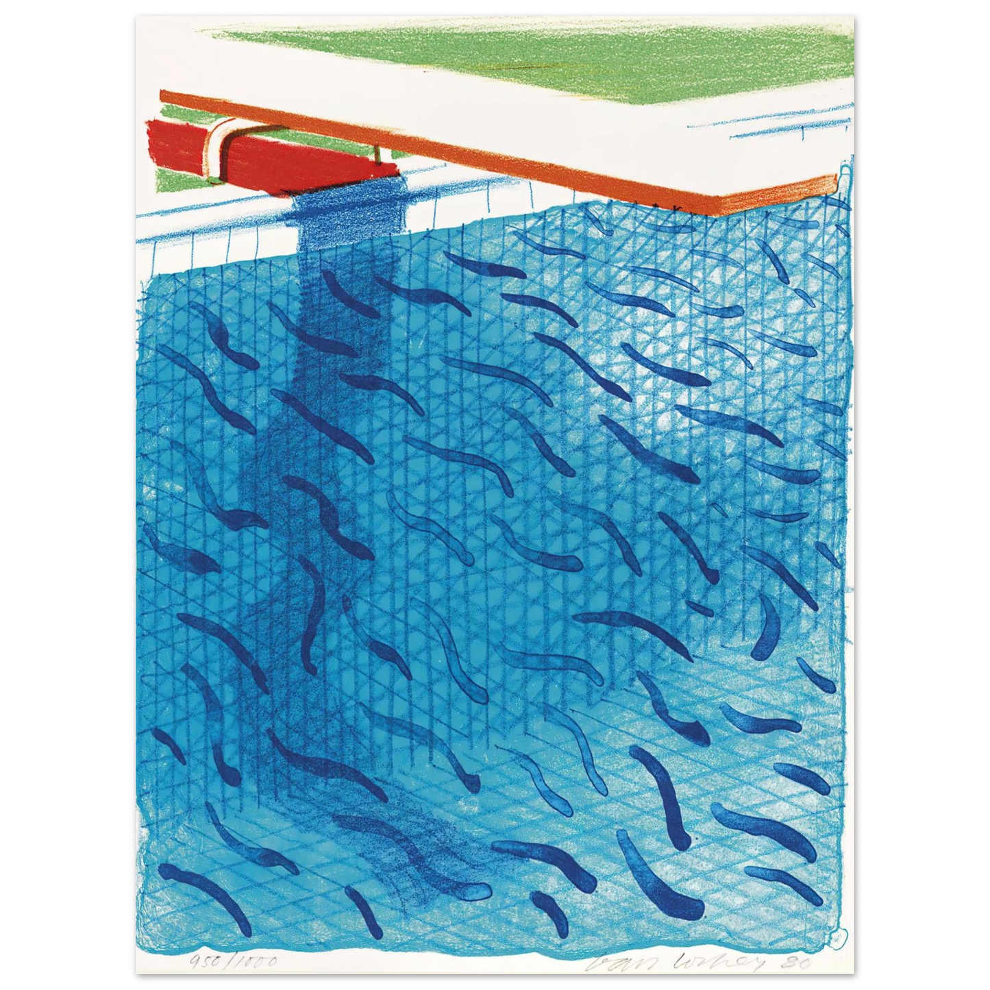 David Hockney - David Hockney Wall art - 27x35 cm / 11x14 inches - Premium Wooden Framed Poster With Fine Art Paper-canvas - White frame
