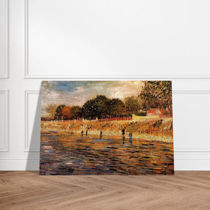 The Banks of the Seine - Vincent van Gogh Brushed Aluminum Print - 70x100 cm / 28x40 inches | Vincent van Gogh Aluminum Print | Vincent van Gogh Prints