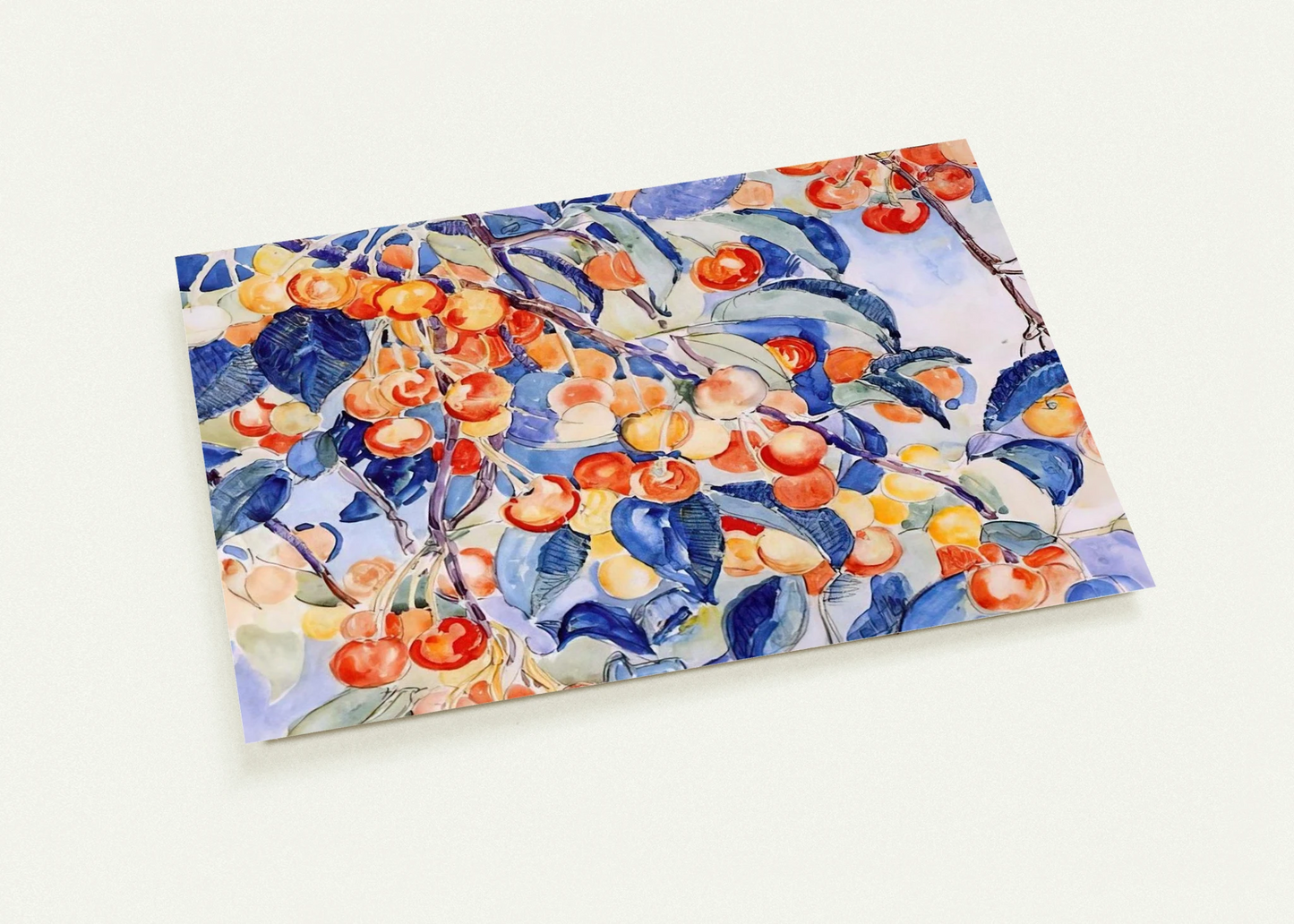 CHERRIES By Theo van Rysselberghe Pack of 10 Post Cards | Theo van Rysselberghe Post Cards | A6 (10.5 x 14.8 cm) - 4.1 x 5.8 inches