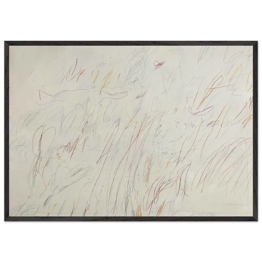 Sunset N1 - Cy Twombly 70x100 cm / 28x40 inches Framed Art Print – Black Wooden Frame