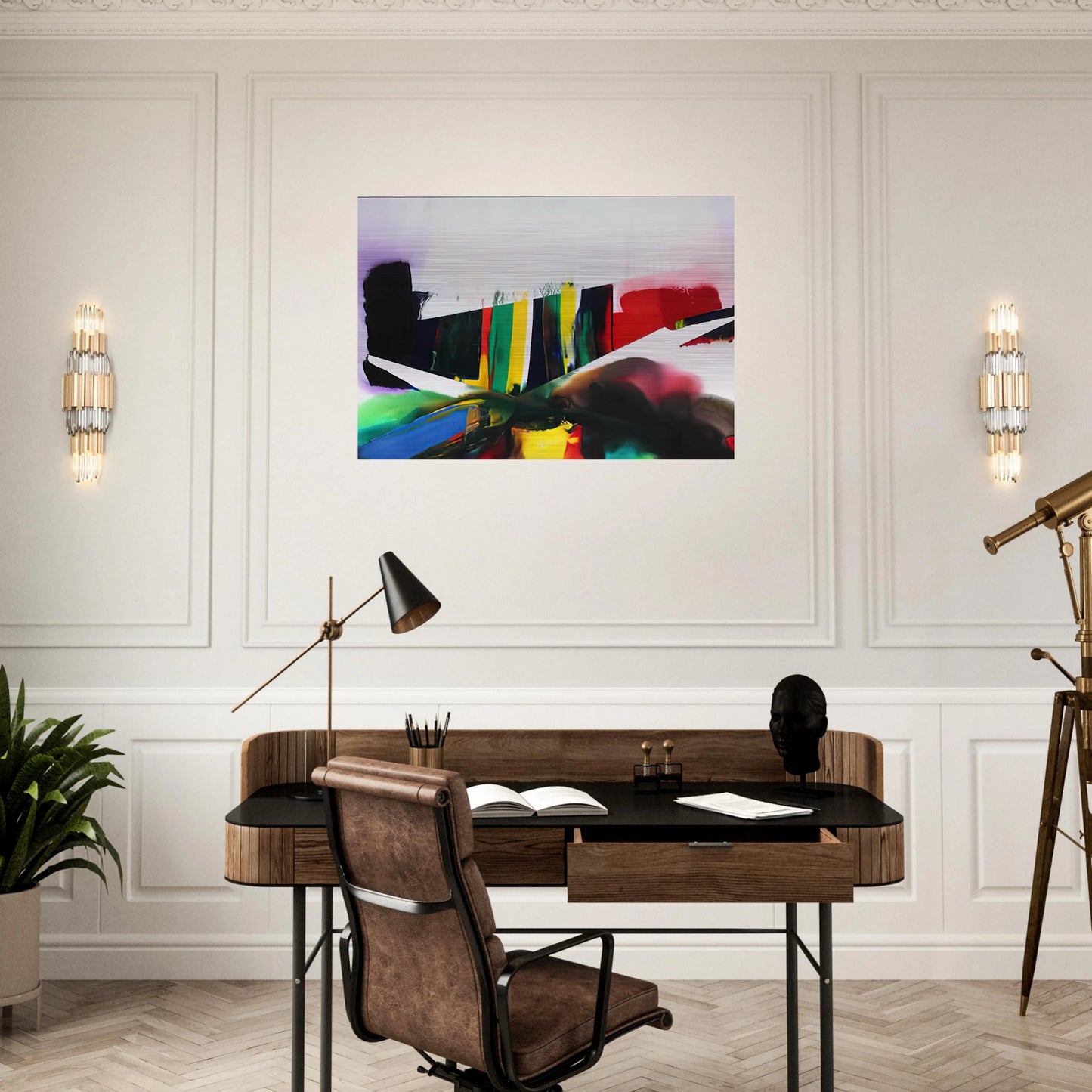 Phenomena Cave of the Prism Winds Year - 1986 - Paul Jenkins Brushed Aluminum Print - 70x100 cm / 28x40 inches | Paul Jenkins Aluminum Print | Paul Jenkins Prints