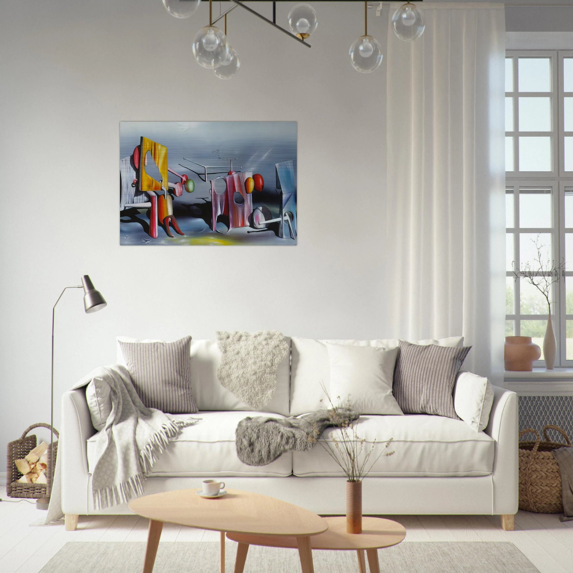 Reply to Red - Yves Tanguy Brushed Aluminum Print - 70x100 cm / 28x40 inches | Yves Tanguy Aluminum Print | Yves Tanguy Prints