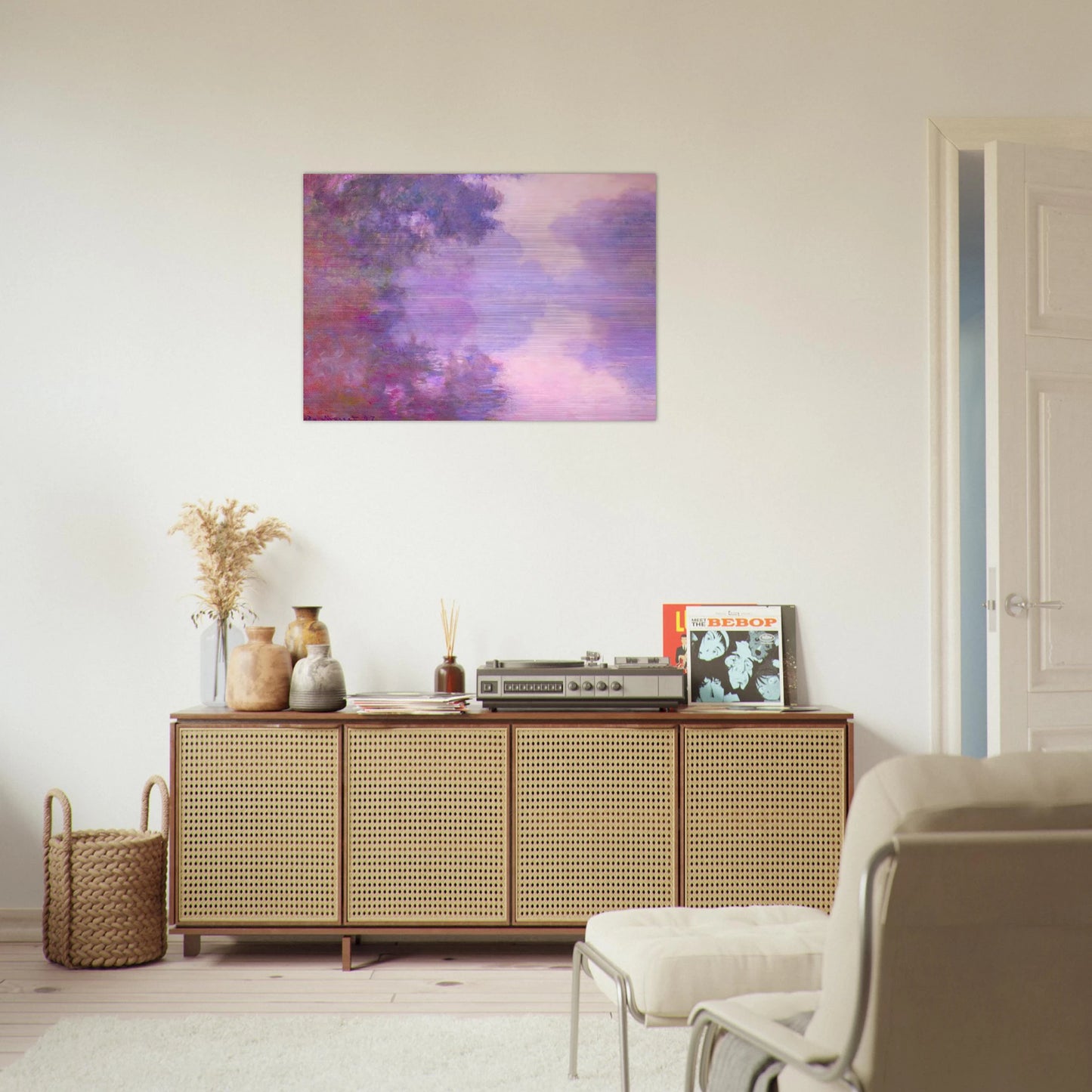 Misty Morning on the Seine - claude monet Brushed Aluminum Print - 70x100 cm / 28x40 inches | claude monet Aluminum Print | claude monet Prints