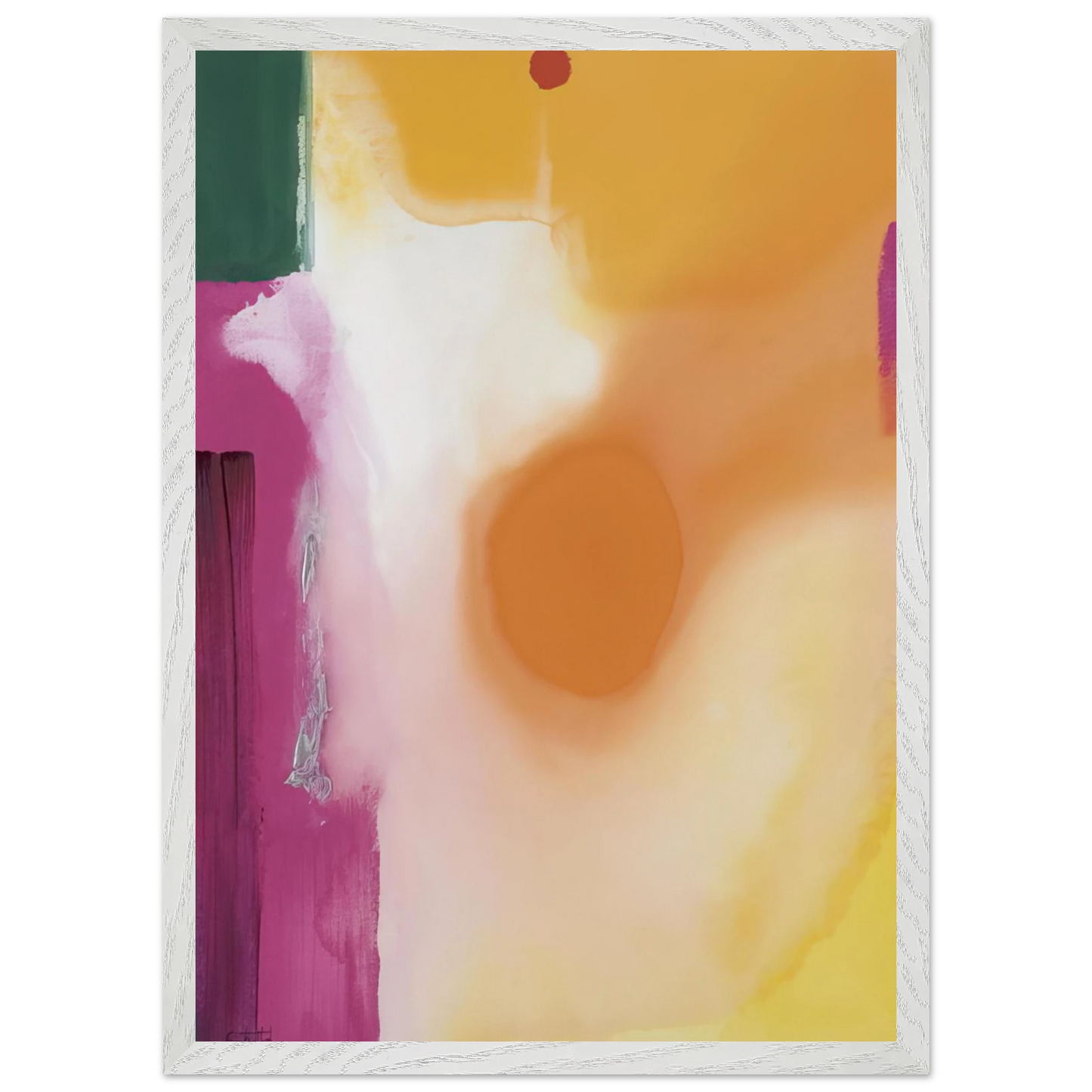Helen Frankenthaler - Bullseye - 1989 Wall art - 13x18 cm / 5x7 inches - Premium Wooden Framed Poster With Fine Art Paper-canvas - Wood frame