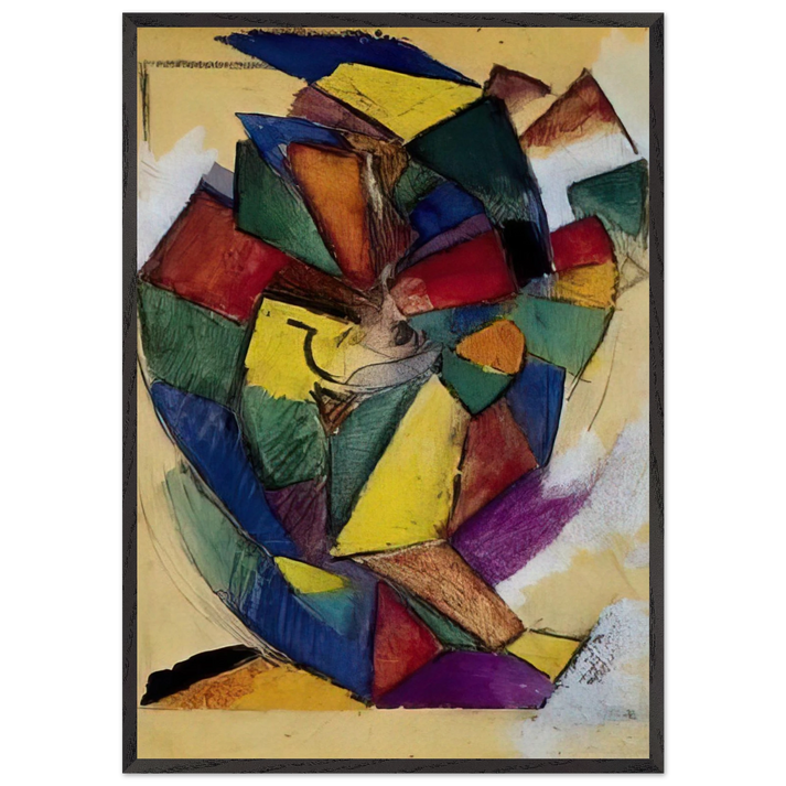 Synchromy - Synchromism - Morgan Russell 70x100 cm / 28x40 inches Framed Art Print – Black Wooden Frame