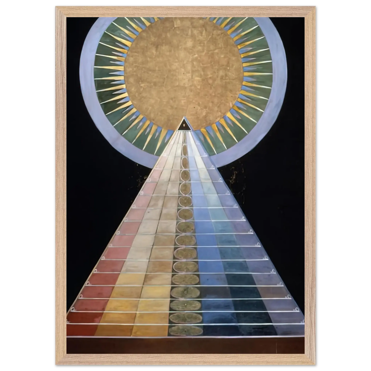Hilma af Klint - ALTAR PAINTING 1915 Wall art - 20x25 cm / 8x10 Inches - Premium Wooden Framed Poster With Fine Art Paper - Wood frame