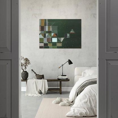 SQUARE MOTIF GREEN LILAC 1948 - Victor Pasmore Brushed Aluminum Print - 70x100 cm / 28x40 inches | Victor Pasmore Aluminum Print | Victor Pasmore Prints