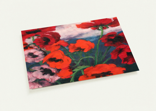 Large Poppies By Emil Nolde Pack of 10 Post Cards | Emil Nolde Post Cards | A6 (10.5 x 14.8 cm) - 4.1 x 5.8 inches