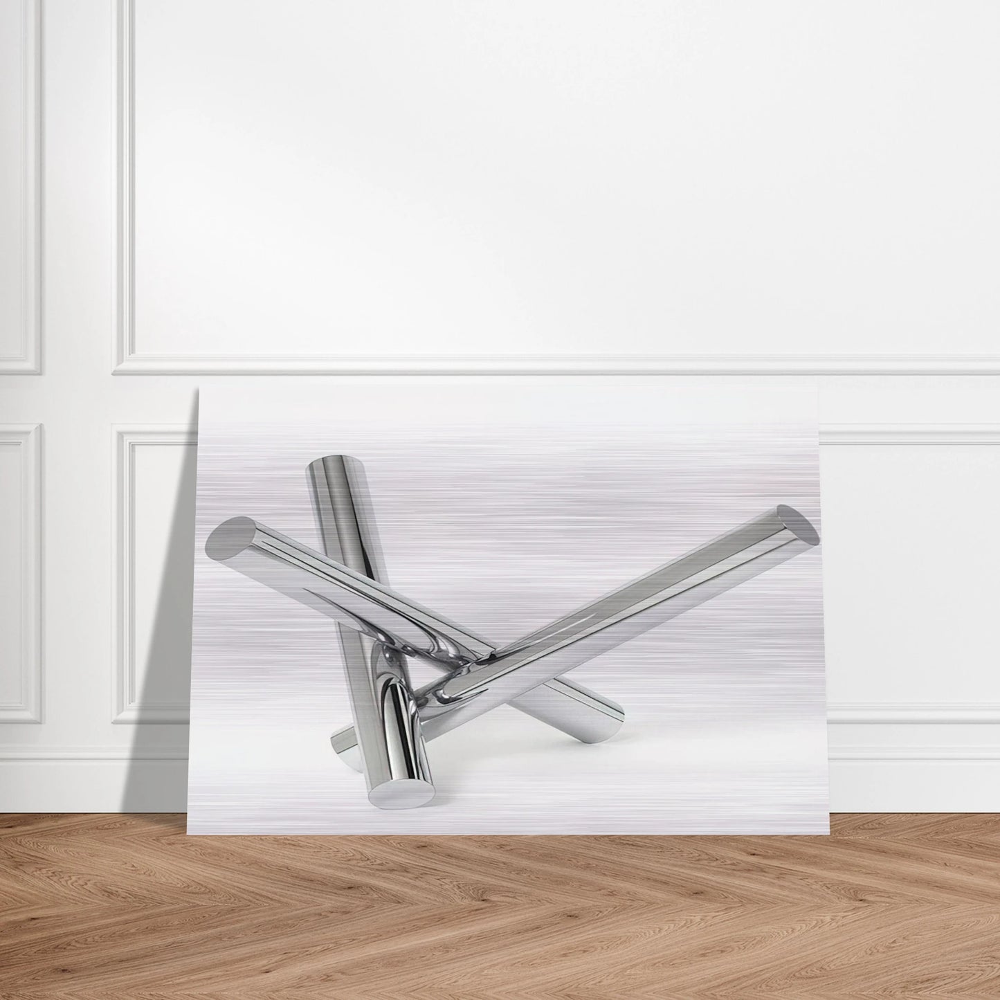 Einheit aus drei gleichen zylindern - 1966 - Max Bill Brushed Aluminum Print - 70x100 cm / 28x40 inches | Max Bill Aluminum Print | Max Bill Prints
