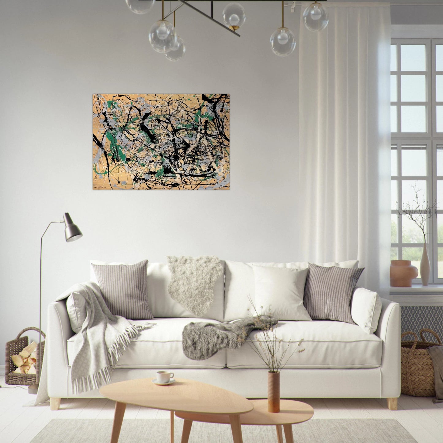 NUMBER 17 1949 - Jackson Pollock Brushed Aluminum Print - 70x100 cm / 28x40 inches | Jackson Pollock Aluminum Print | Jackson Pollock Prints