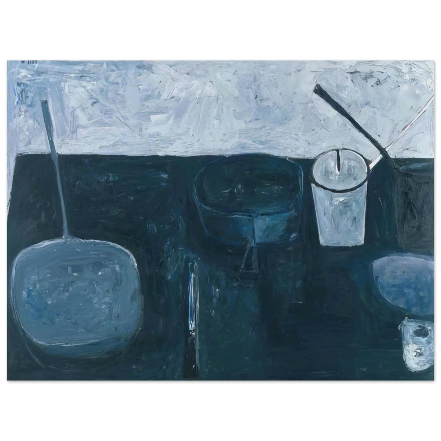William Scott - Winter Still Life - 1956  75x100 cm / 30x40inches Fine Art Poster