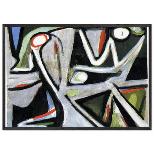 Desertique - 1981 - Bram van Velde 70x100 cm / 28x40 inches Framed Art Print – Black Wooden Frame