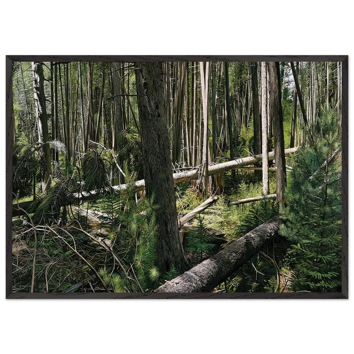 NEAR HUNTERS BEACH ACADIA NATIONAL PARK 2008 - Richard Estes 70x100 cm / 28x40 inches Framed Art Print – Black Wooden Frame