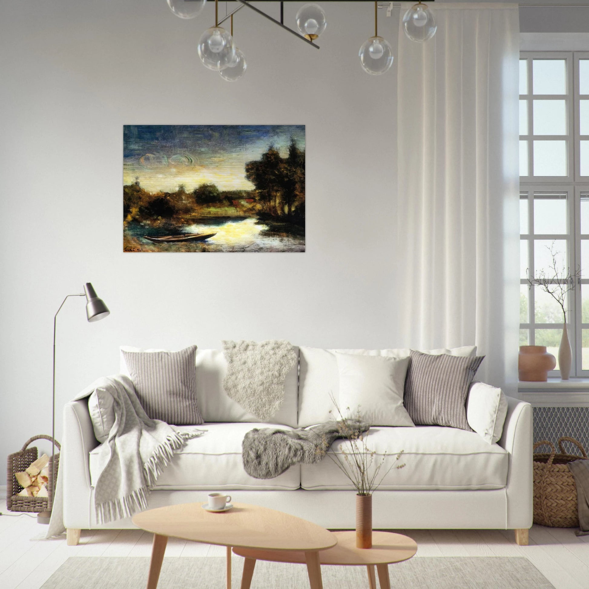 FIUMETTO 1941 - Carlo Carra Brushed Aluminum Print - 70x100 cm / 28x40 inches | Carlo Carra Aluminum Print | Carlo Carra Prints