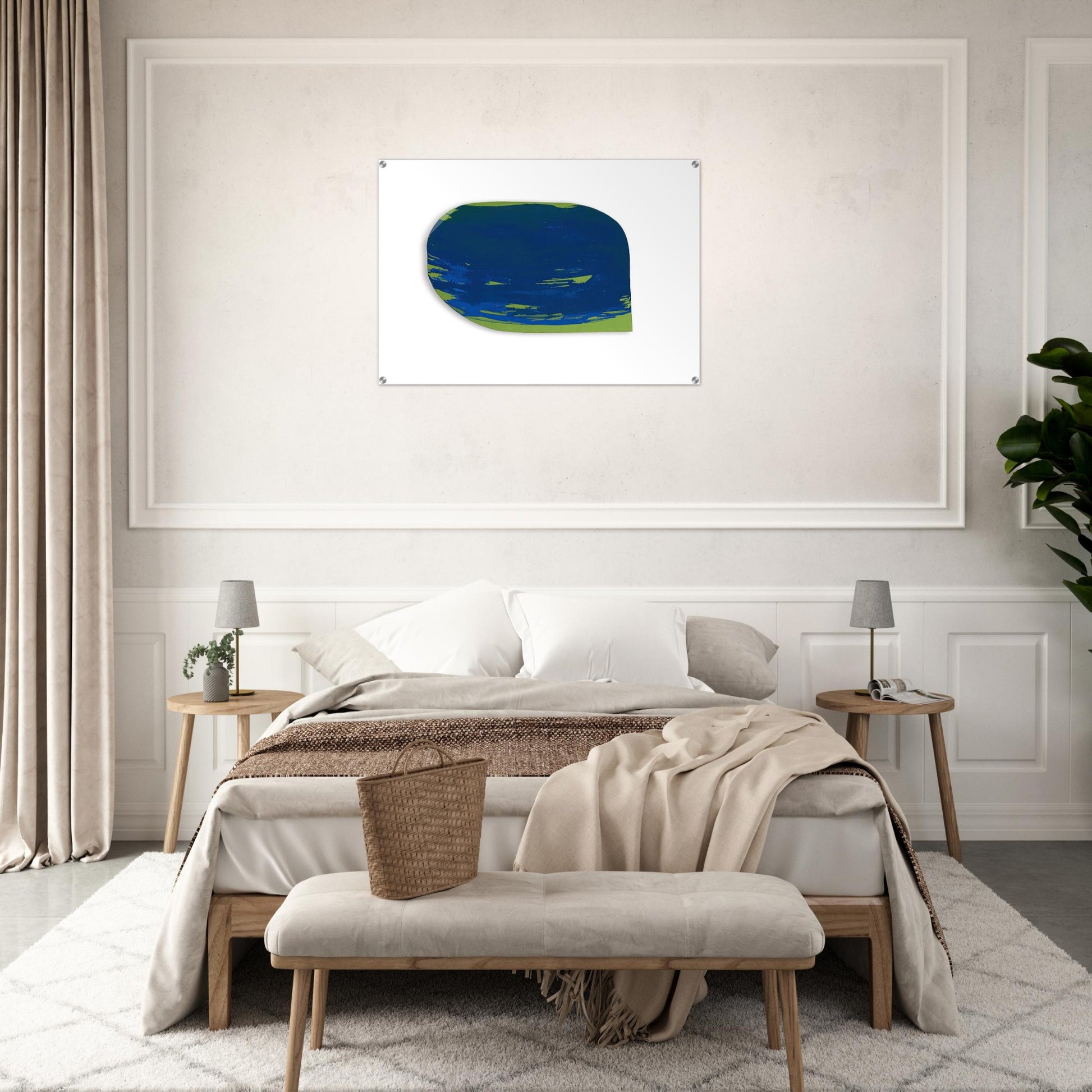 Blau auf Grün - 1965 - Blinky Palermo Acrylic Print - 70x100 cm / 28x40″ inches