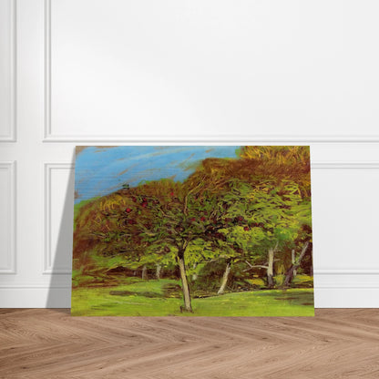 Fruit Trees - claude monet Brushed Aluminum Print - 70x100 cm / 28x40 inches | claude monet Aluminum Print | claude monet Prints