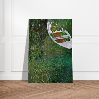 The Row Boat - claude monet Brushed Aluminum Print - 70x100 cm / 28x40 inches | claude monet Aluminum Print | claude monet Prints