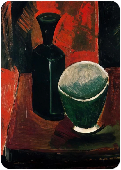 Green Pan and Black Bottle - 1908 By Pablo Picasso Pack of 10 Post Cards | Pablo Picasso Post Cards | A6 (10.5 x 14.8 cm) - 4.1 x 5.8 inches