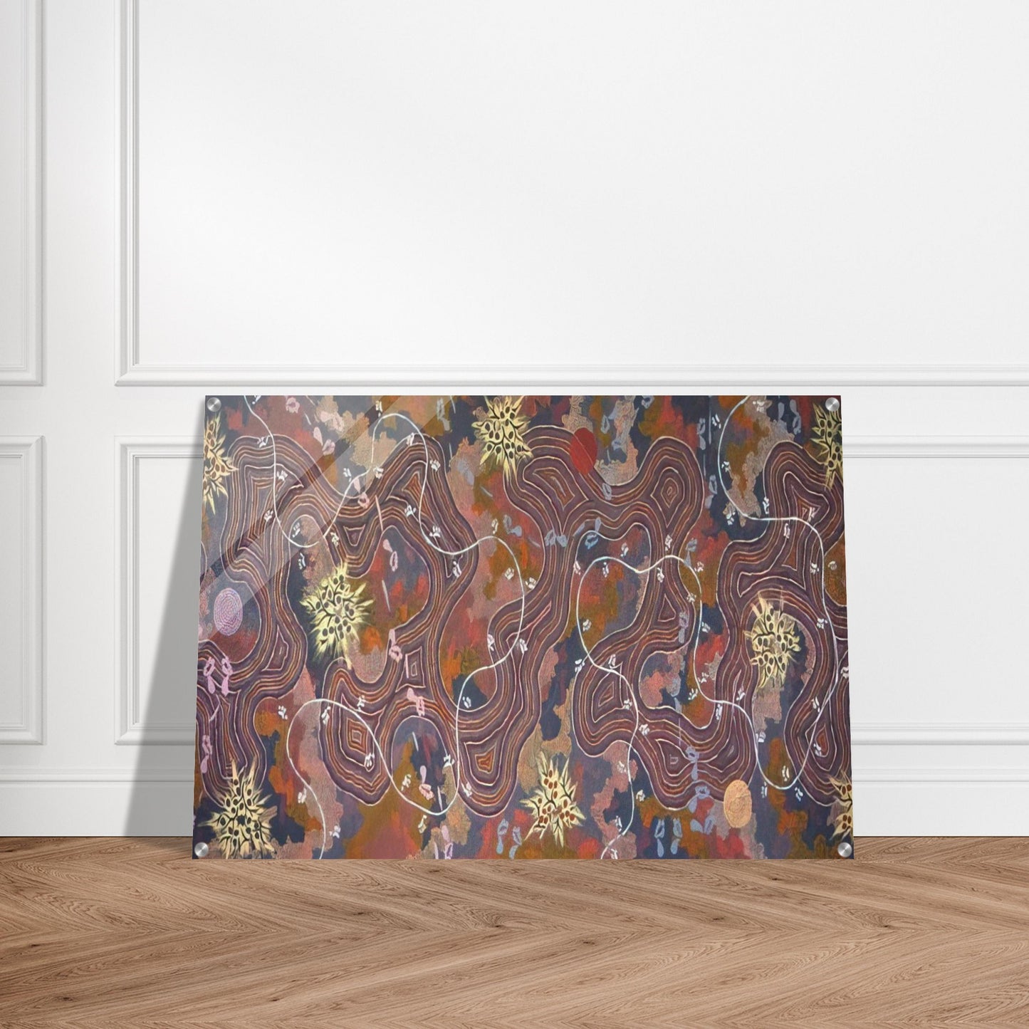 Possum Dreaming - 1994 - Clifford Possum Tjapaltjarri Acrylic Print - 70x100 cm / 28x40″ inches