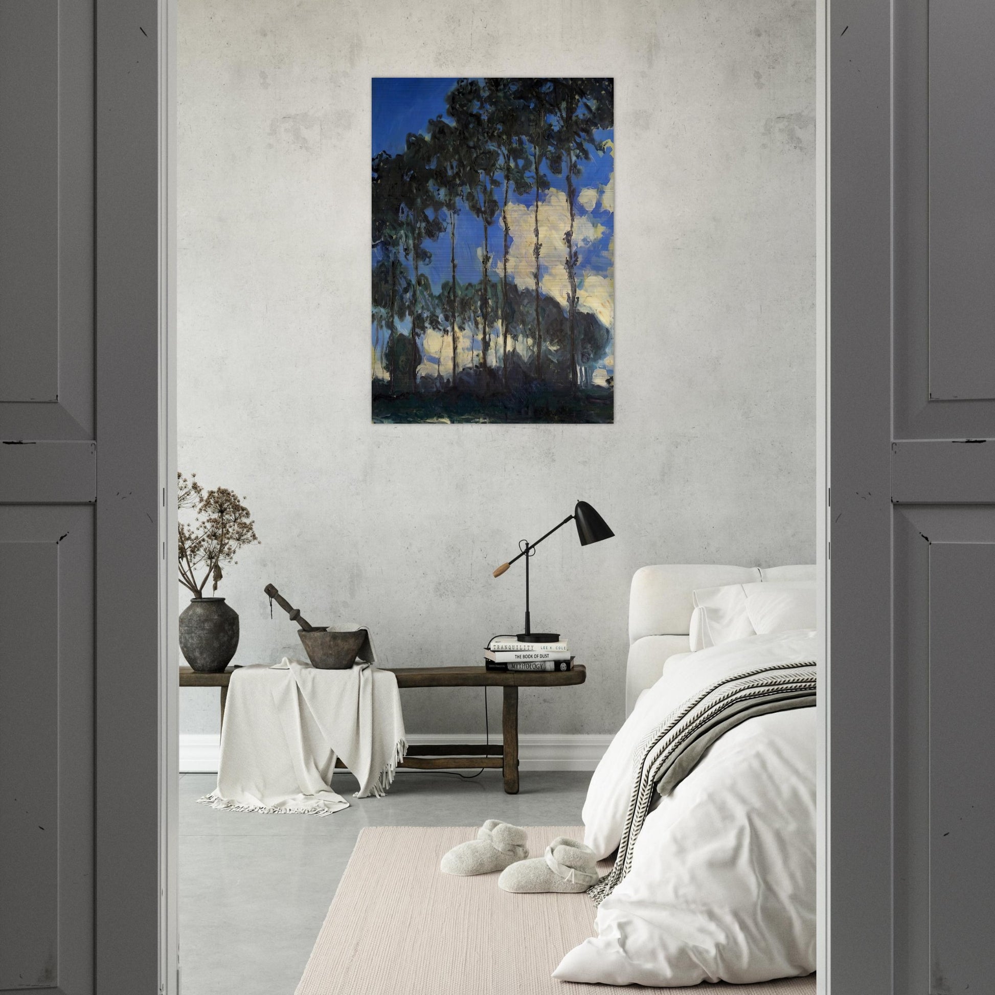 Poplars on the Banks of the Epte - claude monet Brushed Aluminum Print - 70x100 cm / 28x40 inches | claude monet Aluminum Print | claude monet Prints