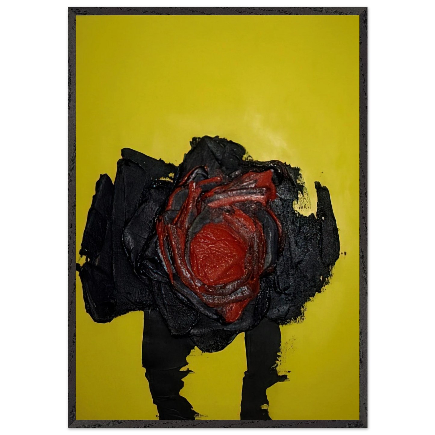 UNTITLED 1963 N3 - Luis Feito 70x100 cm / 28x40 inches Framed Art Print – Black Wooden Frame