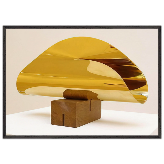 Flache im Raum von einer Linie begrenzt - 1952 - Max Bill 70x100 cm / 28x40 inches Framed Art Print – Black Wooden Frame
