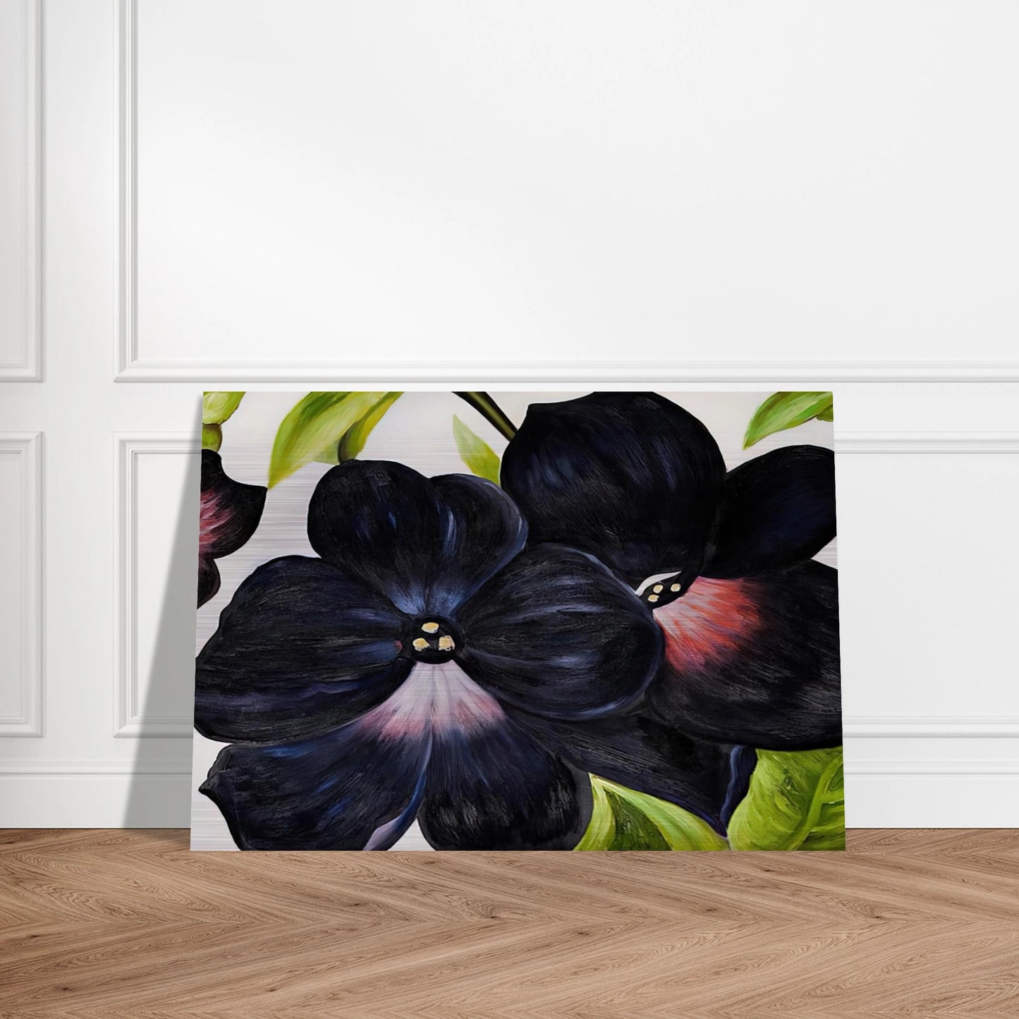 Black and Purple Petunias - Georgia O'Keeffe Brushed Aluminum Print - 70x100 cm / 28x40 inches | Georgia O'Keeffe Aluminum Print | Georgia O'Keeffe Prints