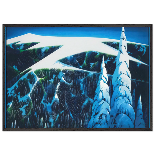 Sangre De Cristo Range - Eyvind Earle 70x100 cm / 28x40 inches Framed Art Print – Black Wooden Frame